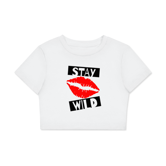 STAY WILD | Fitted Crop Tee